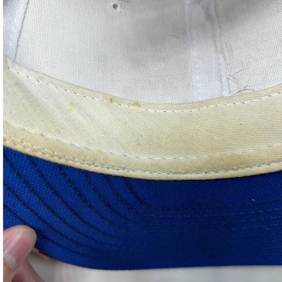 VTG 1992 Buffalo Bills Super Bowl autograph Bruce Smith Jeff Wright hat DAMAGED - Picture 9 of 16